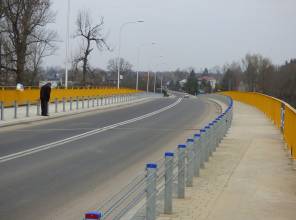 Budowa mostu na rzece Tanew w miejscowości Ulanów w km 8+540