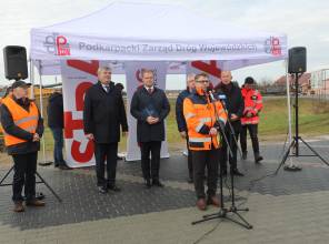 Budowa mostu na DW 877 w Dąbrówkach k. Łańcuta