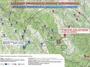 <p><strong>Tytuł projektu:</strong> Łączymy pogranicze Karpat Wschodnich / Spájame pohraničie Východných Karpát<br />
<strong>Numer projektu:</strong> PLSK.02.01-IP.01-0021/23<br />
<strong>Program: </strong>Interreg Polska-Słowacja 2021-2027<br />
<strong>Priorytet:</strong> Lepiej połączone Pogranicze<br />
<strong>Działanie: </strong>Rozwój i udoskonalanie zrównoważonej, odpornej na zmiany klimatu, inteligentnej i intermodalnej mobilności na poziomie krajowym, regionalnym i lokalnym, w tym poprawa dostępu do TEN-T oraz mobilności transgranicznej<br />
<strong>Beneficjent: </strong>Województwo Podkarpackie<br />
<strong>Partner wiodący: </strong><a href="http://www.sucpsk.sk">Správa a údržba ciest Prešovského samosprávneho kraja</a><br />
<strong>Wydatki ogółem:</strong> 4 982 466,77 EUR<br />
<strong>Dofinansowanie UE: </strong>3 948 156,37 EUR<br />
<strong>Data rozpoczęcia: </strong>2024-04-01<br />
<strong>Data zakończenia:</strong> 2026-03-31</p>
