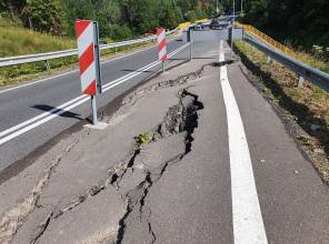 Zabezpieczenie osuwiska w Cisnej 