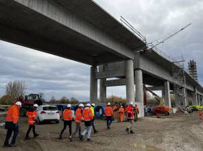 Wizyta robocza na budowie mostu w Stalowej Woli