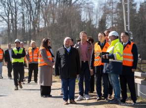 Wizyta na budowie mostu w Lutczy