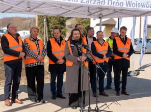 Wizyta na budowie mostu w Lutczy