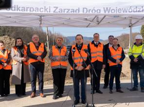 Wizyta na budowie mostu w Lutczy