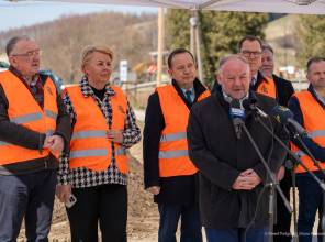 Wizyta na budowie mostu w Lutczy