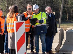 Wizyta na budowie mostu w Lutczy