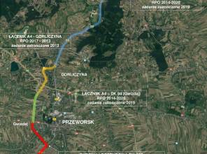Mapka przedstawiająca realizowane inwestycje