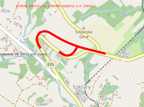 Rozbudowa i budowa drogi wojewódzkiej nr 835  na odcinku Szklary – Bachórz – koncepcja projektowa