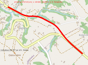 Rozbudowa i budowa drogi wojewódzkiej	nr 877  na odcinku Dylągówka – Szklary – koncepcja projektowa