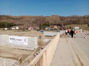 Wizyta na budowie mostu w Lutczy