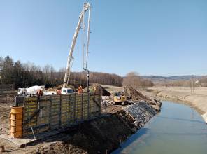 Wizyta na budowie mostu w Lutczy